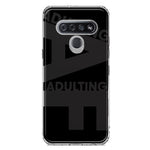 LG Stylo 6 Black Clear Funny Text Quote Adulting AF Hybrid Protective Phone Case Cover