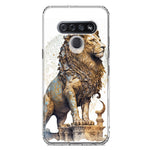 LG K51 Ancient Lion Sculpture Hybrid Protective Phone Case Cover