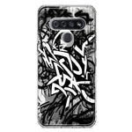 LG K51 Black White Urban Graffiti Hybrid Protective Phone Case Cover