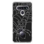 LG K51 Creepy Black Spider Web Halloween Horror Spooky Hybrid Protective Phone Case Cover