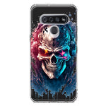LG K51 Cyberpunk Machine Headphones Skull Double Layer Phone Case Cover