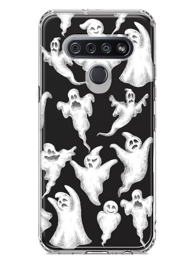 LG K51 Cute Halloween Spooky Floating Ghosts Horror Scary Hybrid Protective Phone Case Cover