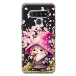 LG K51 Cute Pink Cherry Blossom Gnome Spring Floral Flowers Double Layer Phone Case Cover