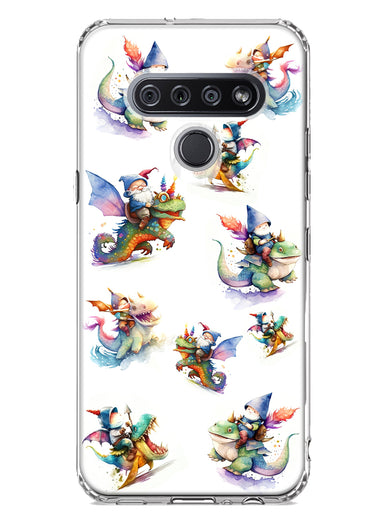 LG K51 Cute Fairy Cartoon Gnomes Dragons Monsters Hybrid Protective Phone Case Cover