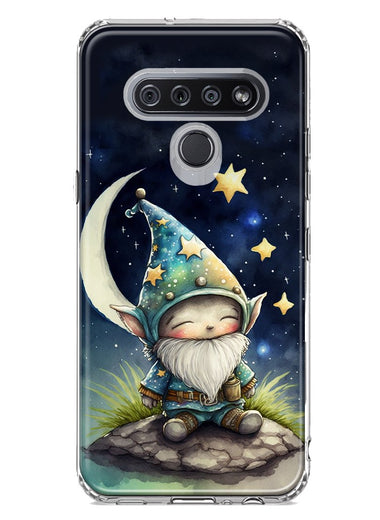 LG Stylo 6 Stars Moon Starry Night Space Gnome Hybrid Protective Phone Case Cover
