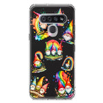LG K51 Colorful Neon Glow Rainbow Gnomes Painting Hybrid Protective Phone Case Cover