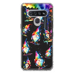 LG K51 Neon Water Painting Colorful Splash Gnomes Hybrid Protective Phone Case Cover