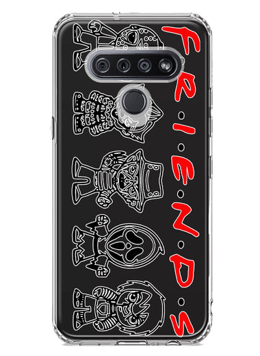 LG K51 Cute Halloween Spooky Horror Scary Characters Friends Hybrid Protective Phone Case Cover