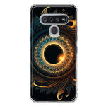 LG K51 Mandala Geometry Abstract Eclipse Pattern Hybrid Protective Phone Case Cover