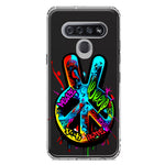 LG K51 Peace Graffiti Painting Art Hybrid Protective Phone Case Cover