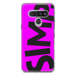 LG Stylo 6 Hot Pink Clear Funny Text Quote Simp Hybrid Protective Phone Case Cover