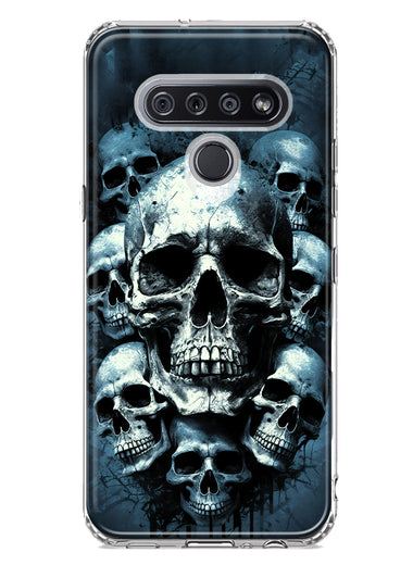 LG K51 Graveyard Death Dream Skulls Double Layer Phone Case Cover