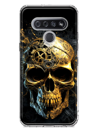 LG K51 Steampunk Skull Science Fiction Machinery Double Layer Phone Case Cover