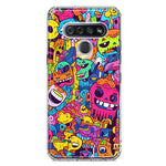 LG Stylo 6 Psychedelic Trippy Happy Characters Pop Art Hybrid Protective Phone Case Cover
