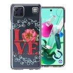 LG K92 Love Like Jesus Flower Text Christian Double Layer Phone Case Cover