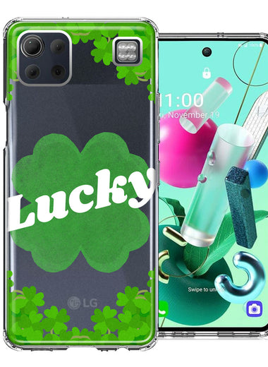 LG K92 Lucky St Patrick's Day Shamrock Green Clovers Double Layer Phone Case Cover