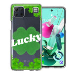 LG K92 Lucky St Patrick's Day Shamrock Green Clovers Double Layer Phone Case Cover