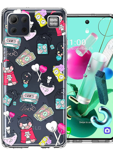 LG K92 Valentine's Day Candy Feels like Love Hearts Double Layer Phone Case Cover