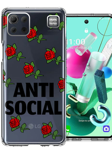 LG K92 Anti Social Roses Design Double Layer Phone Case Cover
