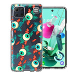 LG K92 Halloween Creepy Tropical Eyeballs Design Double Layer Phone Case Cover