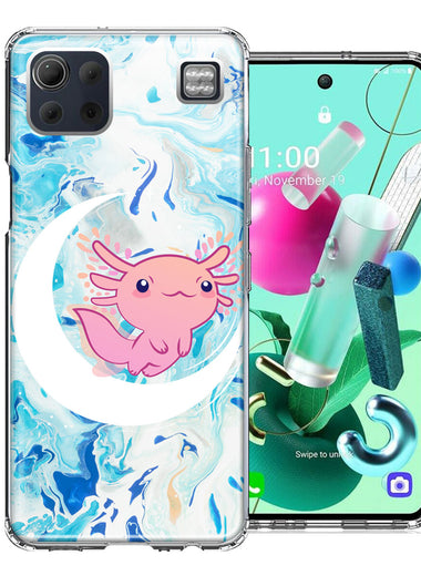 LG K92 Pink Axolotl Moon Mable Design Double Layer Phone Case Cover