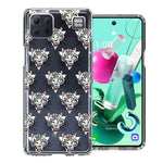 LG K92 Fierce Tiger Polkadots Design Double Layer Phone Case Cover