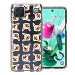 LG K92 Frenchie Bulldog Polkadots Design Double Layer Phone Case Cover