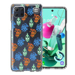 LG K92 Snakes Skulls Roses Design Double Layer Phone Case Cover