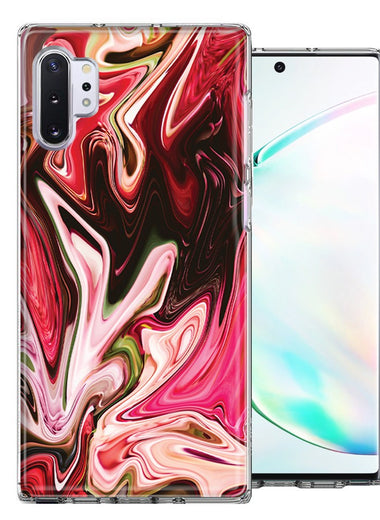 Samsung Galaxy Note 10 Plus Pink Abstract Design Double Layer Phone Case Cover