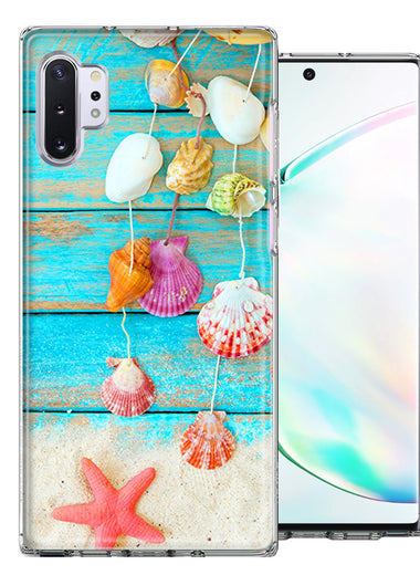 Samsung Galaxy Note 10 Plus Seashell Wind chimes Design Double Layer Phone Case Cover