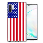 Samsung Galaxy Note 10 Plus USA American Flag Design Double Layer Phone Case Cover