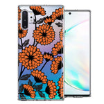Samsung Galaxy Note 10 Plus Orange Chrysanthemum Flowers Design Double Layer Phone Case Cover