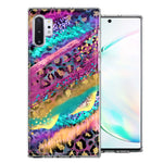 Samsung Galaxy Note 10 Leopard Paint Colorful Beautiful Abstract Milkyway Double Layer Phone Case Cover