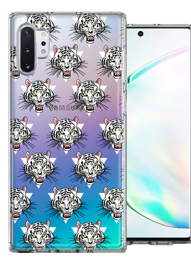 Samsung Galaxy Note 10 Plus Fierce Tiger Polkadots Design Double Layer Phone Case Cover