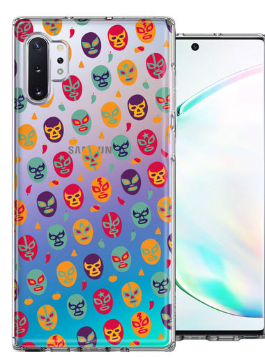 Samsung Galaxy Note 10 Plus Lucha Libre Masks Design Double Layer Phone Case Cover