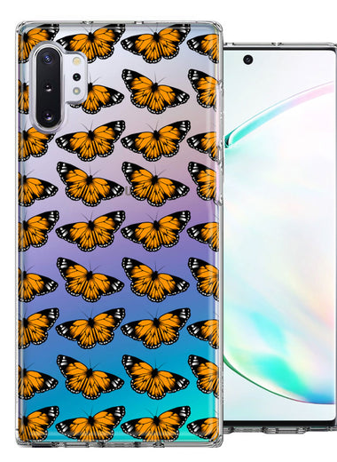 Samsung Galaxy Note 10 Plus Monarch Butterflies Design Double Layer Phone Case Cover