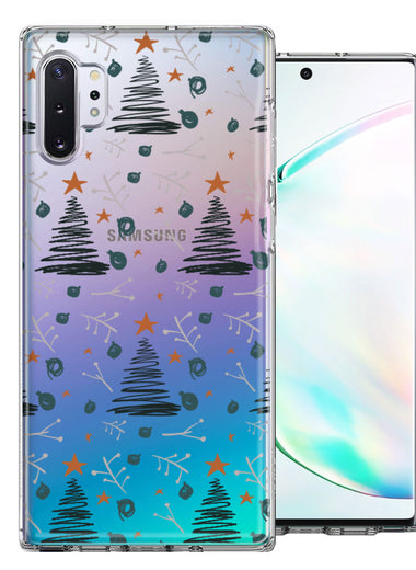 Samsung Galaxy Note 10 Plus Holiday Christmas Trees Design Double Layer Phone Case Cover