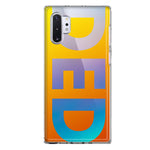 Samsung Galaxy Note 10 Plus Orange Yellow Clear Funny Text Quote Ded Hybrid Protective Phone Case Cover
