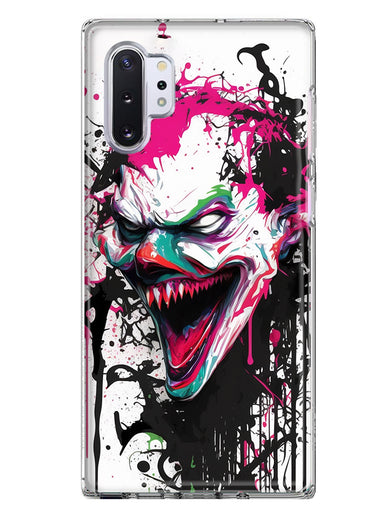 Samsung Galaxy Note 10 Evil Joker Face Painting Graffiti Hybrid Protective Phone Case Cover