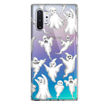 Samsung Galaxy Note 10 Plus Cute Halloween Spooky Floating Ghosts Horror Scary Hybrid Protective Phone Case Cover
