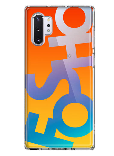 Samsung Galaxy Note 10 Orange Yellow Clear Funny Text Quote Fosho Hybrid Protective Phone Case Cover