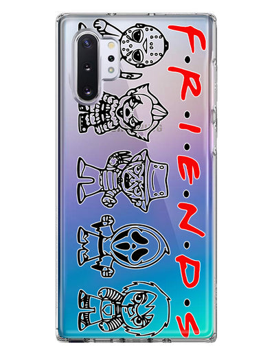 Samsung Galaxy Note 10 Plus Cute Halloween Spooky Horror Scary Characters Friends Hybrid Protective Phone Case Cover