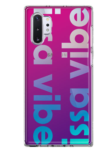 Samsung Galaxy Note 10 Purple Clear Funny Text Quote Issa Vibe Hybrid Protective Phone Case Cover