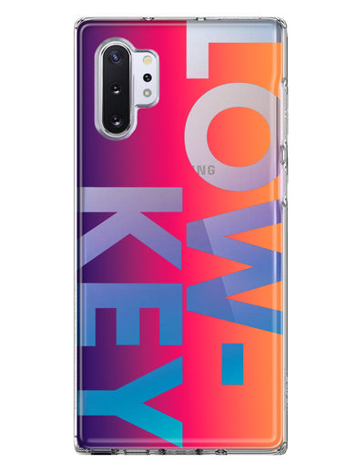 Samsung Galaxy Note 10 Purple Pink Orange Clear Funny Text Quote Low Key Hybrid Protective Phone Case Cover