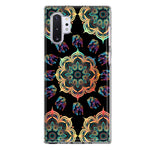 Samsung Galaxy Note 10 Plus Mandala Geometry Abstract Elephant Pattern Hybrid Protective Phone Case Cover