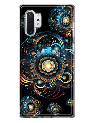 Samsung Galaxy Note 10 Plus Mandala Geometry Abstract Multiverse Pattern Hybrid Protective Phone Case Cover