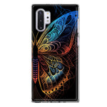 Samsung Galaxy Note 10 Plus Mandala Geometry Abstract Butterfly Pattern Hybrid Protective Phone Case Cover