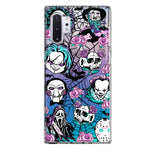 Samsung Galaxy Note 10 Roses Halloween Spooky Horror Characters Spider Web Hybrid Protective Phone Case Cover