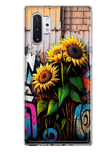 Samsung Galaxy Note 10 Sunflowers Graffiti Painting Art Hybrid Protective Phone Case Cover