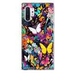 Samsung Galaxy Note 10 Plus Psychedelic Trippy Butterflies Pop Art Hybrid Protective Phone Case Cover